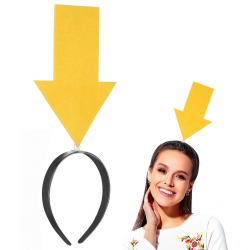 Mey İthalat® Kişiselleştirilebilir Ok Taç – Üzerine Yazı Yazılabilen Parti Tacı Sarı Renk