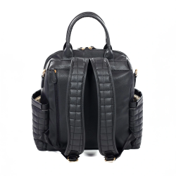 Mey İthalat®   Kitty Deri Anne Bebek Bakım Sırt Çantası 7271 Siyah