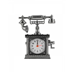 Mey İthalat® Klasik Telefon Görünümlü Masaüstü Saat ve Alarm