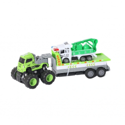 Mey İthalat® KLX600-365 Sürtmeli Die Cast 4x4 Temizlik Aracı Taşıyan Tır -Vardem
