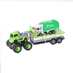 Mey İthalat® KLX600-365 Sürtmeli Die Cast 4x4 Temizlik Aracı Taşıyan Tır -Vardem
