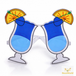 Mey İthalat® Kokteyl Bardak Parti Gözlüğü Mavi Renk