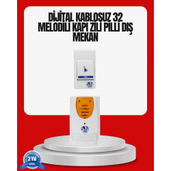 Mey İthalat® Kolay Kullanımlı Kablosuz Kapı Zili Şık ve Sade Tasarım