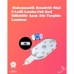Mey İthalat® Kolay Montajlı, Çok Renkli USB Şarjlı Kablosuz Araç İçi Işık Seti