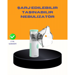 Mey İthalat® Kompakt Boy Şarjlı Taşınabilir Nebulizatör Cihazı