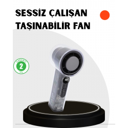 Mey İthalat® Kompakt Dijital Ekranlı Fan | 100 Seviye Hız + Sessiz Çalışma