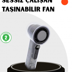 Mey İthalat® Kompakt Dijital Ekranlı Fan | 100 Seviye Hız + Sessiz Çalışma