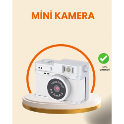 Mey İthalat® Kompakt Mini Kamera Retro Tasarım 128GB Hafıza 1080P Video