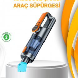 Mey İthalat® Kompakt Şarjlı El Süpürgesi Kuru ve Sıvı Temizlik 5 Aparatlı