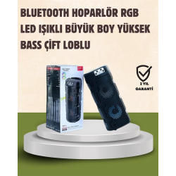 Mey İthalat® Kompakt Tasarım, Yüksek Ses Performansı – Çoklu Giriş Seçenekli Kablosuz Hoparlör (Bluetooth, USB, SD Kart, AUX)
