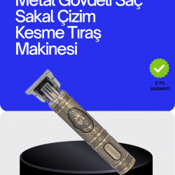 Mey İthalat® Kompakt Tasarımlı, Güçlü Motorlu Saç sakal Kesme Makinesi ve 4 Kılavuz Tarak