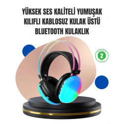 Mey İthalat® Konforlu Tasarımlı Kablosuz Gaming Kulaklık – Uzun Pil Ömrüyle