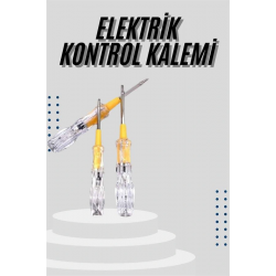 Mey İthalat® Kontrol Kalemi Çift Taraflı Uçlu Elektrik Akım Test Cihazı