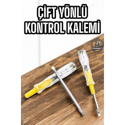 Mey İthalat® Kontrol Kalemi Nikel Kaplama Çift Başlıklı Test Cihazı