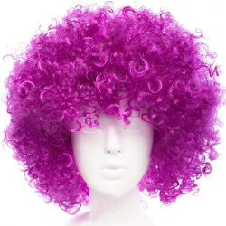 Mey İthalat® Koyu Mor Renk Violet Afro Bonus Saç Peruk