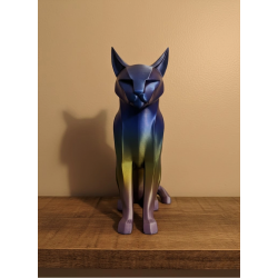 Mey İthalat® Koyu Rainbow Kedi Biblo Modern Salon ve Raf Dekoru