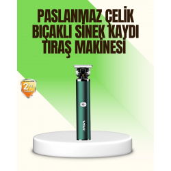 Mey İthalat® Koyu Yeşil Profesyonel Metal Gövdeli Saç Kesme Makinesi