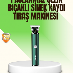 Mey İthalat® Koyu Yeşil Profesyonel Metal Gövdeli Saç Kesme Makinesi