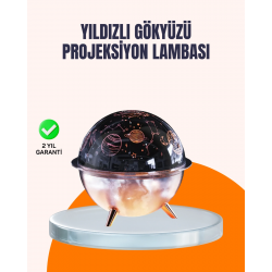 Mey İthalat® Kozmik Işık Efektli Projeksiyonlu Nemlendirici Gece Işığı