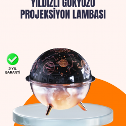 Mey İthalat® Kozmik Işık Efektli Projeksiyonlu Nemlendirici Gece Işığı