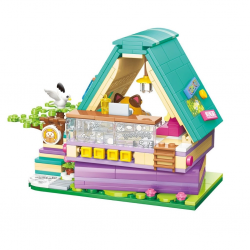 Mey İthalat®  KP28018 Keeppley Lovely Street Calico Cat Comic House Blok Seti -Vagonlife
