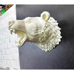 Mey İthalat® Krem Ayı Figürü Duvar Süsü Asılabilir Hediyelik Dekoratif 25x19 cm