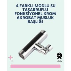 Mey İthalat® Krom Kaplamalı Çok Fonksiyonlu Musluk Başlığı | Paslanmaz Malzeme