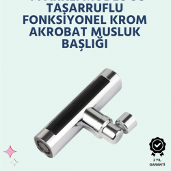 Mey İthalat® Krom Kaplamalı Çok Fonksiyonlu Musluk Başlığı | Paslanmaz Malzeme