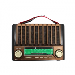Mey İthalat® KTF-1428 Güneş Paneli Şarjlı Nostaljik Bluetooth Hoparlör – FM/AM/SW Radyo, USB/SD Desteği, Taşınabilir Tasarım