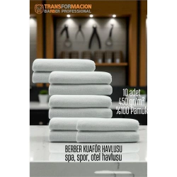 Mey İthalat® Kuaför Berber Havlusu 10 ADET Pamuk Berber Havlusu 50x90 Beyaz