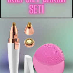 Mey İthalat® Kulak Burun ve Yüz Epilasyon Aleti ve Yüz Masaj Aleti İkili Cilt Bakım Seti