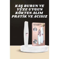 Mey İthalat® Kulak Burun ve Yüz Epilasyon Aleti ve Yüz Masaj Aleti İkili Cilt Bakım Seti