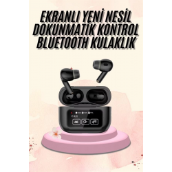 Mey İthalat® Kulak İçi Bluetooth Kulaklık Ekranlı Müzik Dinleme Çağrı Cevaplama Siyah