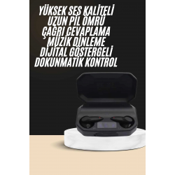 Mey İthalat® Kulak İçi Bluetooth Kulaklık Rgb Işıklı Çift Mikrofonlu iOS/Android Uyumlu BT 5.2