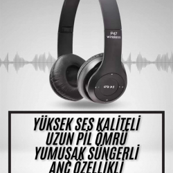 Mey İthalat® Kulak Üstü Bluetooth Kulaklık Yüksek Ses Kaliteli Ayarlanabilir
