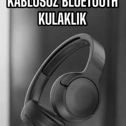 Mey İthalat® Kulak Üstü Kablosuz Bluetooth Kulaklık Gürültü Önleyici Uzun Şarj Süreli