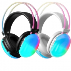 Mey İthalat® Kulak Üstü Kablosuz Bluetooth Kulaklık Unısex Renkli Işıklı Kulaklık