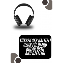 Mey İthalat® Kulak Üstü Kablosuz Bluetooth Kulaklık Yumuşak Süngerli SD Kart Girişli