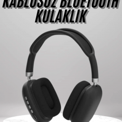 Mey İthalat® Kulak Üstü Kablosuz Bluetooth Kulaklık Yumuşak Süngerli SD Kart Girişli