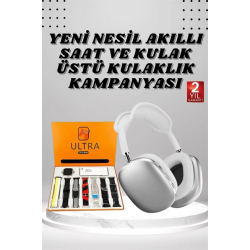 Mey İthalat® Kulak Üstü P9 Kablosuz Bluetooth Kulaklık ve 7 Kordonlu Akıllı Saat