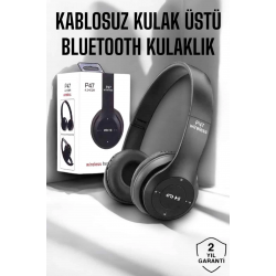 Mey İthalat® Kulak Üstü TF Kart ve AUX Destekli Ergonomik Bluetooth Kulaklık