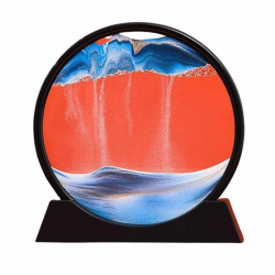 Mey İthalat® Kum Saati Yuvarlak Şık Kum Tablosu Dekoratif Kum Sulu Kum Saati