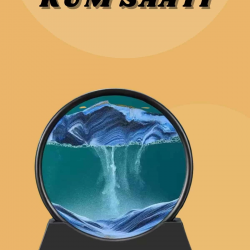 Mey İthalat® Kum Saati Yuvarlak Şık Kum Tablosu Dekoratif Kum Sulu Kum Saati