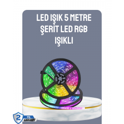 Mey İthalat® Kumandalı 5 Metre Şerit LED Dekoratif Aydınlatma
