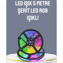 Mey İthalat® Kumandalı 5 Metre Şerit LED Dekoratif Aydınlatma