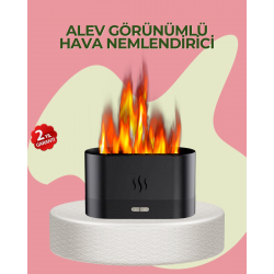 Mey İthalat® Kumandalı Alev Görünümlü LED Hava Nemlendirici Buhar Makinesi