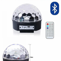 Mey İthalat® Küre Disko Topu Müzik Çalar Renkli Lazer Işıklı Bluetooth Disko Parti Işığı Kumandalı