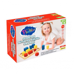 Mey İthalat® Kutulu Ahşap  Geometrik Büyükten Küçüğe