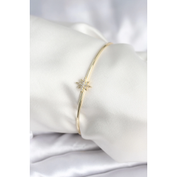Mey İthalat® Kutup Yıldızı Figür Pirinç Gold Renk Kadın Bileklik