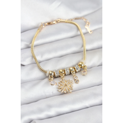 Mey İthalat® Kutup Yıldızı Model Charmlı Gold Renk Kadın Bileklik